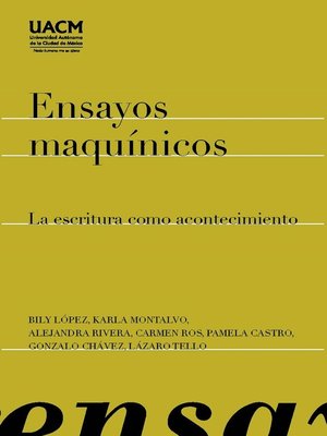 cover image of Ensayos maquínicos